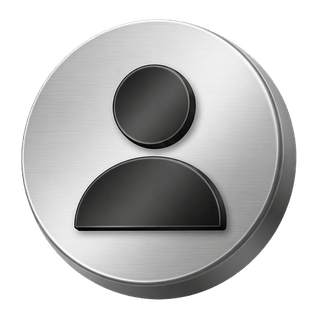 3D-Icon eines silbernen Benutzeravatars, dekorativ, auf der FAQ-Seite platziert